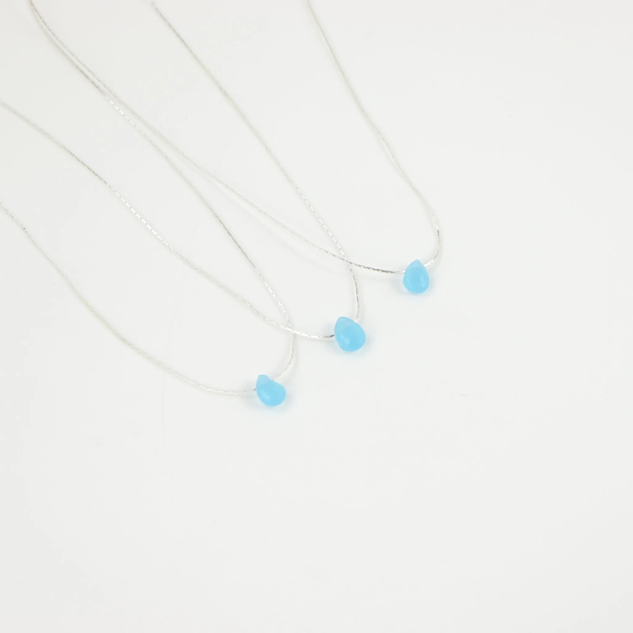 IMPERFECT Samudra Aquamarine Teardrop Stone Necklace