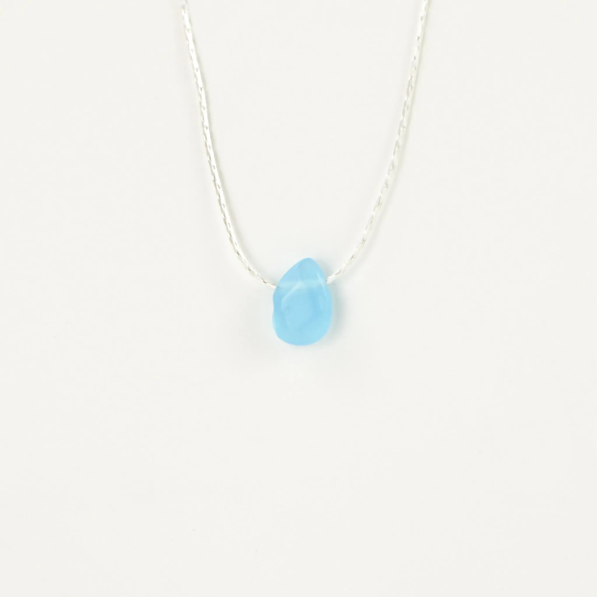 IMPERFECT Samudra Aquamarine Teardrop Stone Necklace