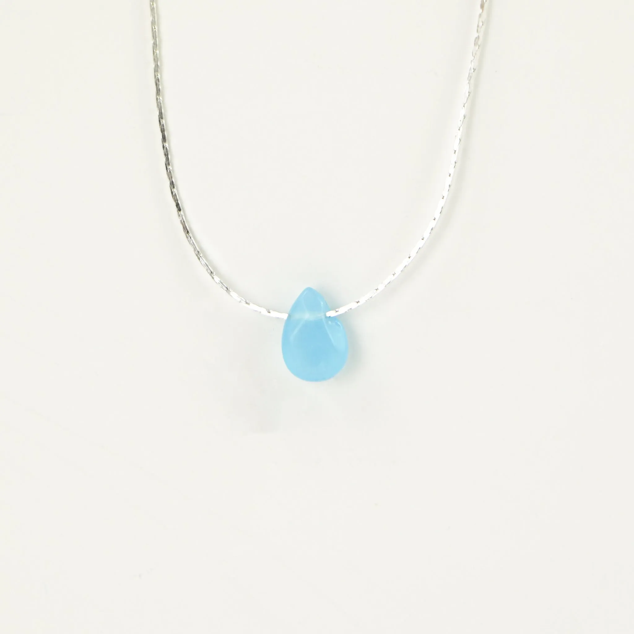 IMPERFECT Samudra Aquamarine Teardrop Stone Necklace