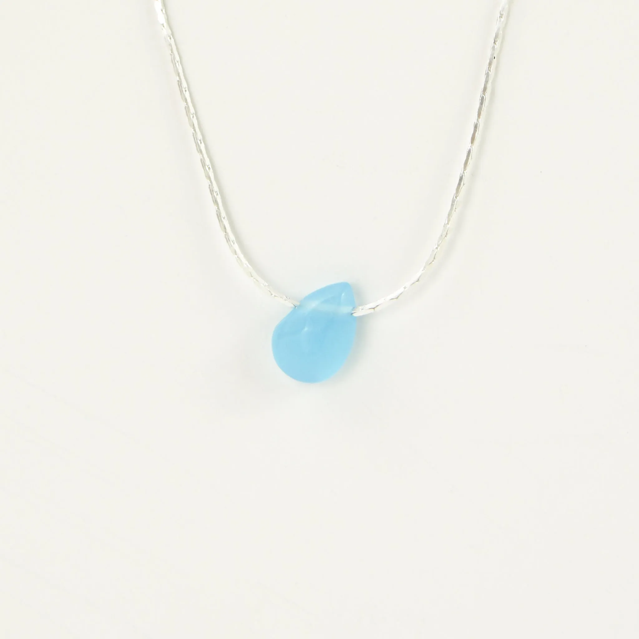 IMPERFECT Samudra Aquamarine Teardrop Stone Necklace