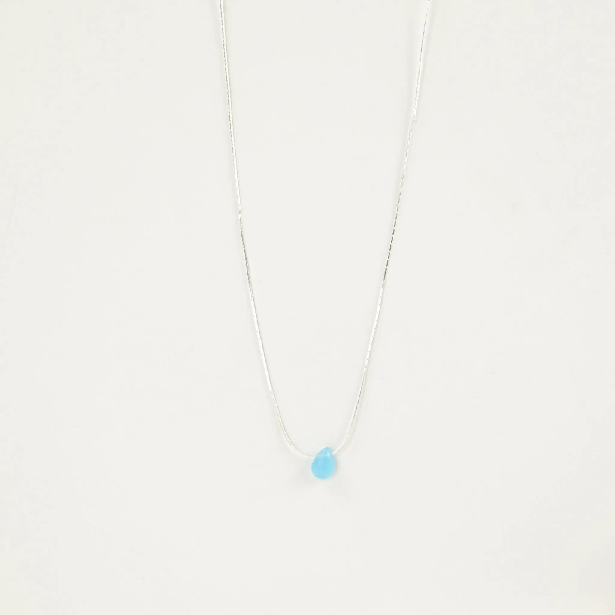 IMPERFECT Samudra Aquamarine Teardrop Stone Necklace