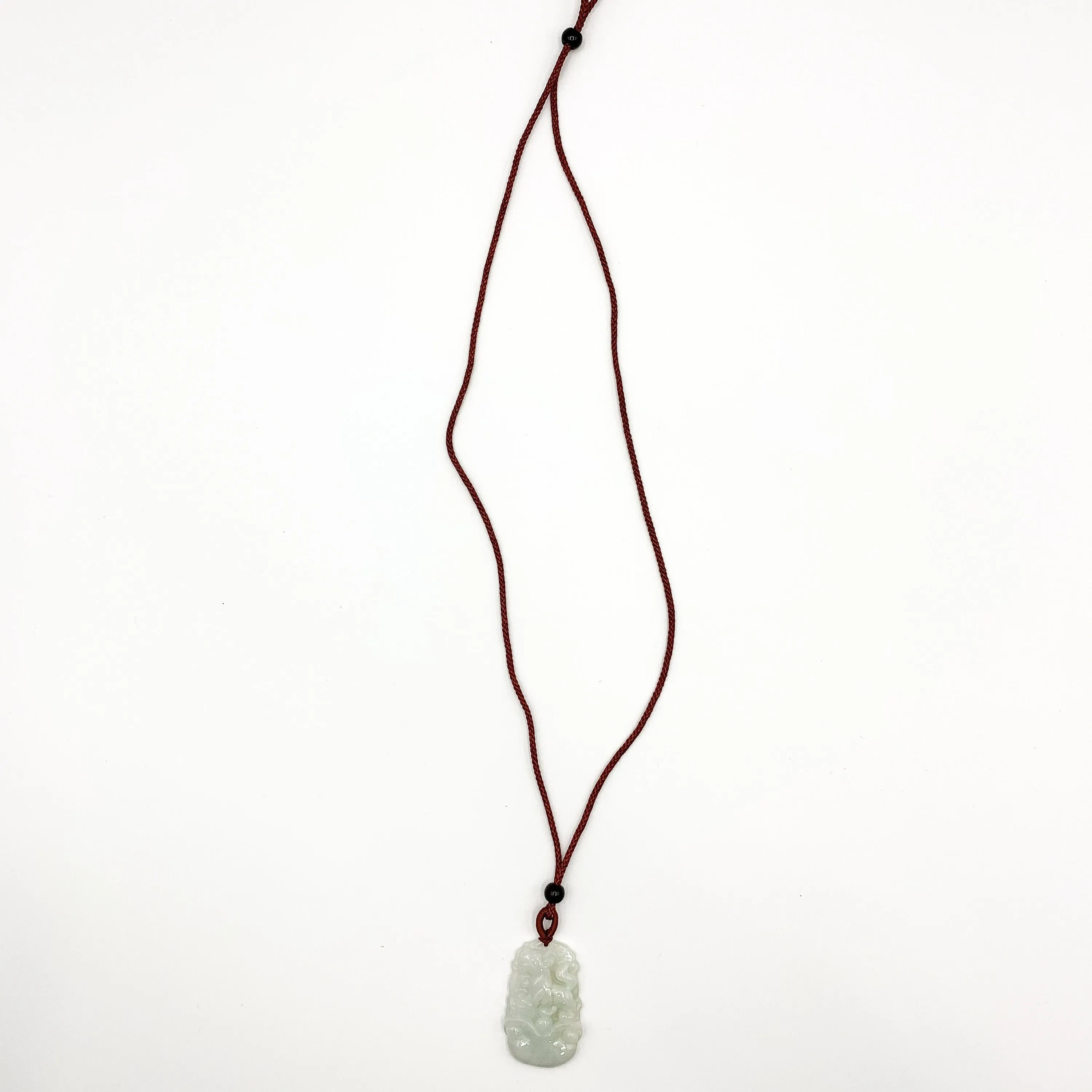 Jadeite Jade Dog Chinese Zodiac Carved Pendant Necklace, YJ-0321-0328270-2