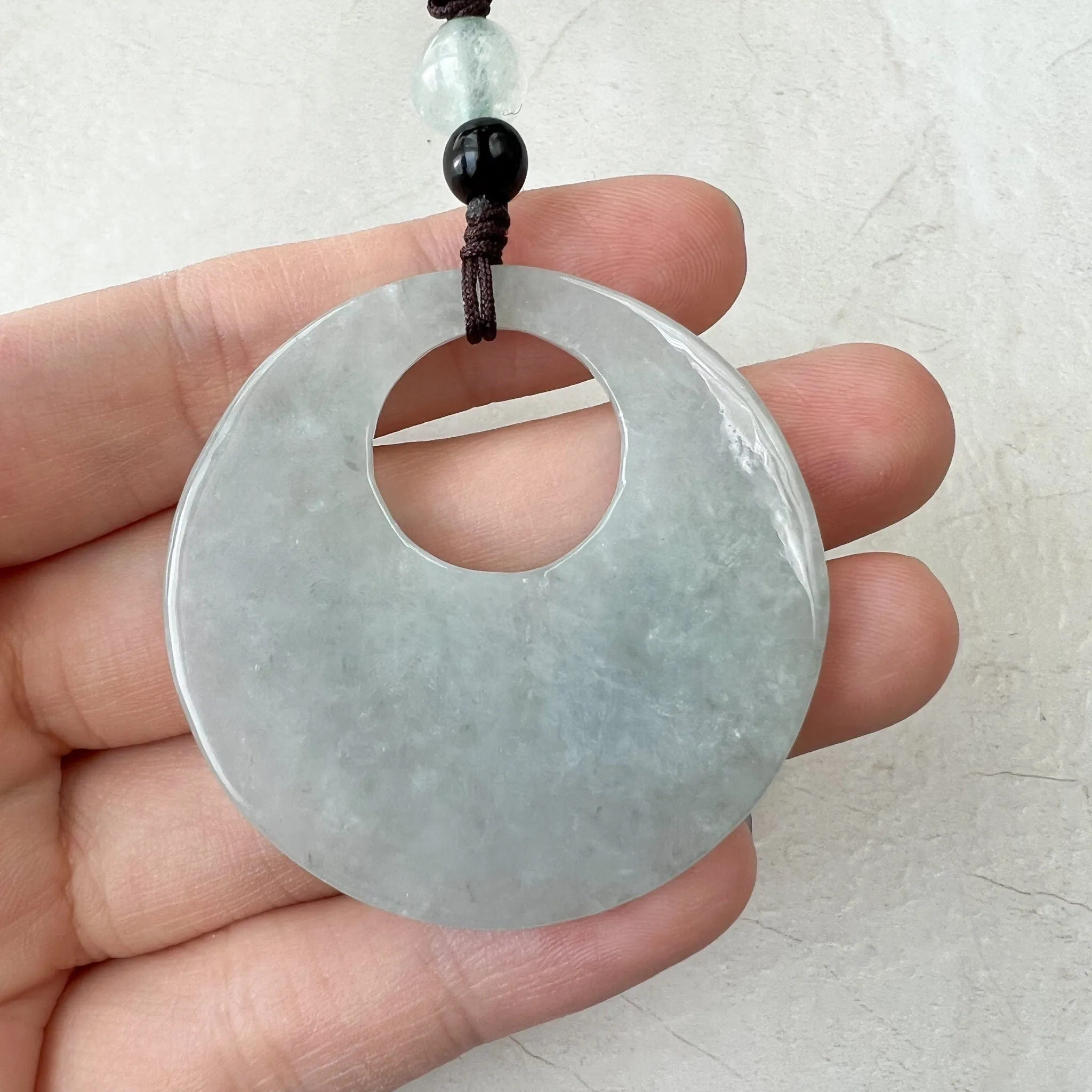 Jadeite Jade Twin Fish, Pisces Zodiac Horoscope Necklace, Hand Carved Pendant Necklace, YJ-1221-0315209-3