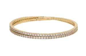 Kelly Waters Gold Plated CZ Double Strand Wraparound Bracelet (SI6016)