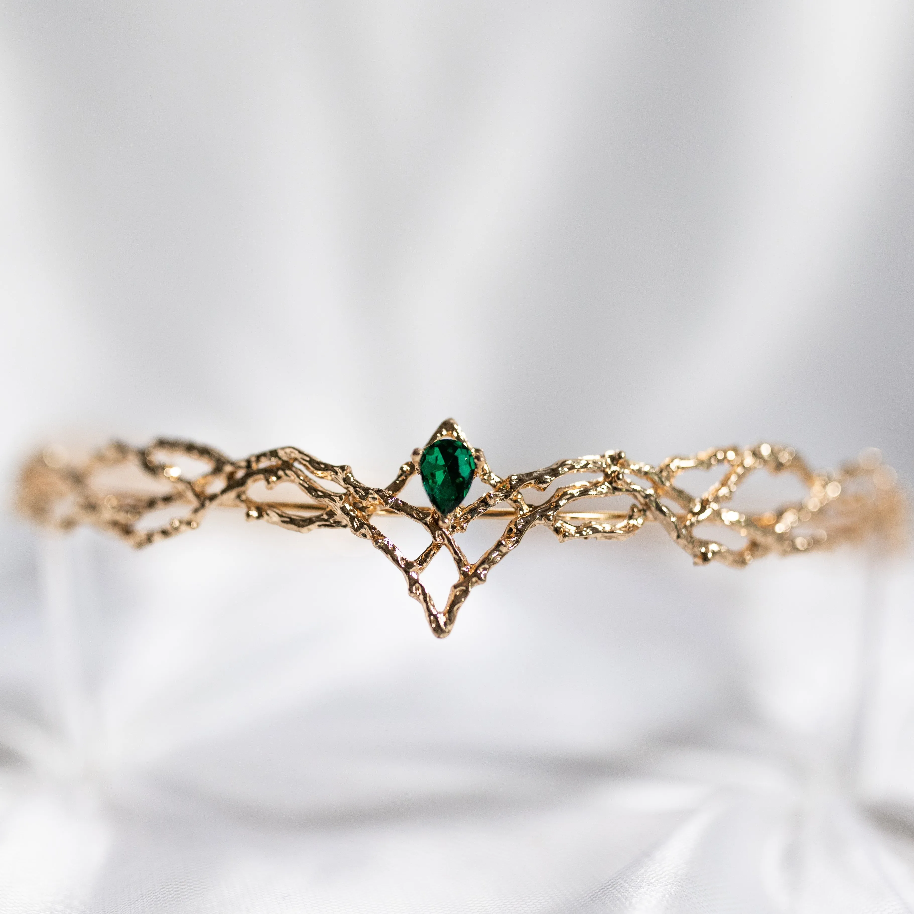 King's Crown in Gold & Emerald Green