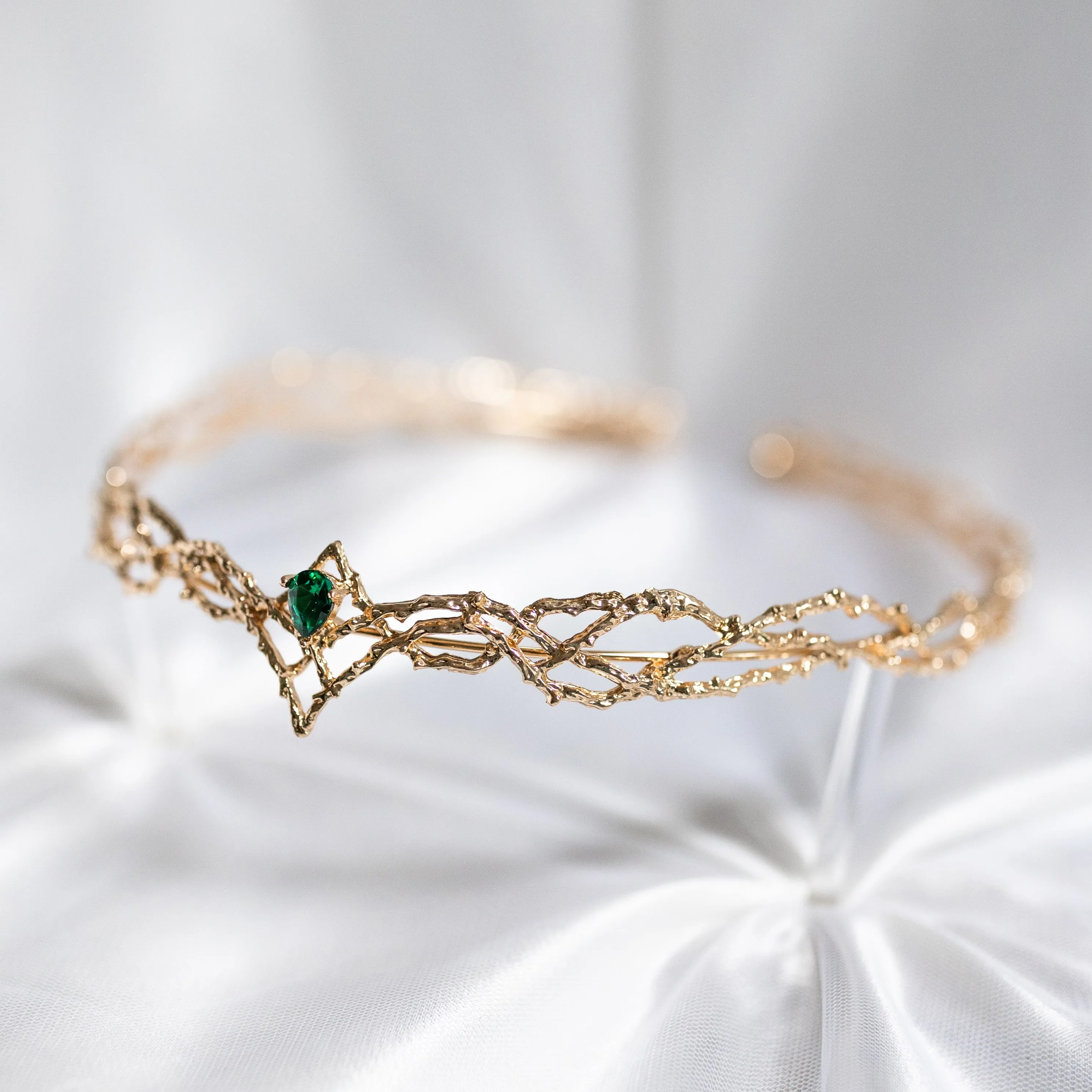 King's Crown in Gold & Emerald Green