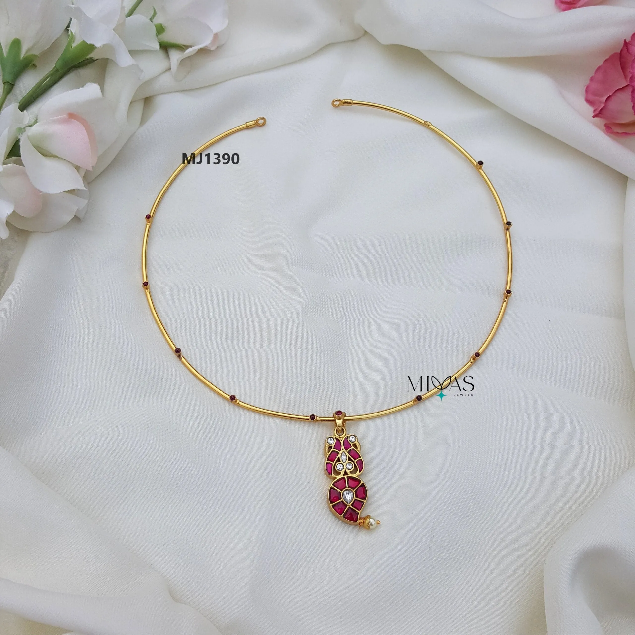 Kundan Jadau Hasli Reversible Necklace