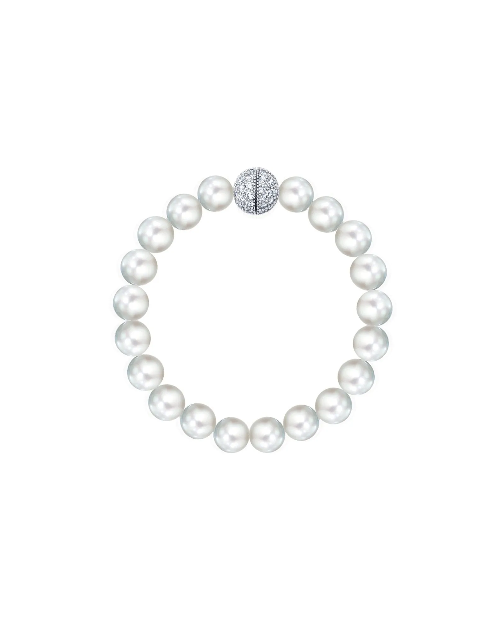 Large White Pearl Bracelet