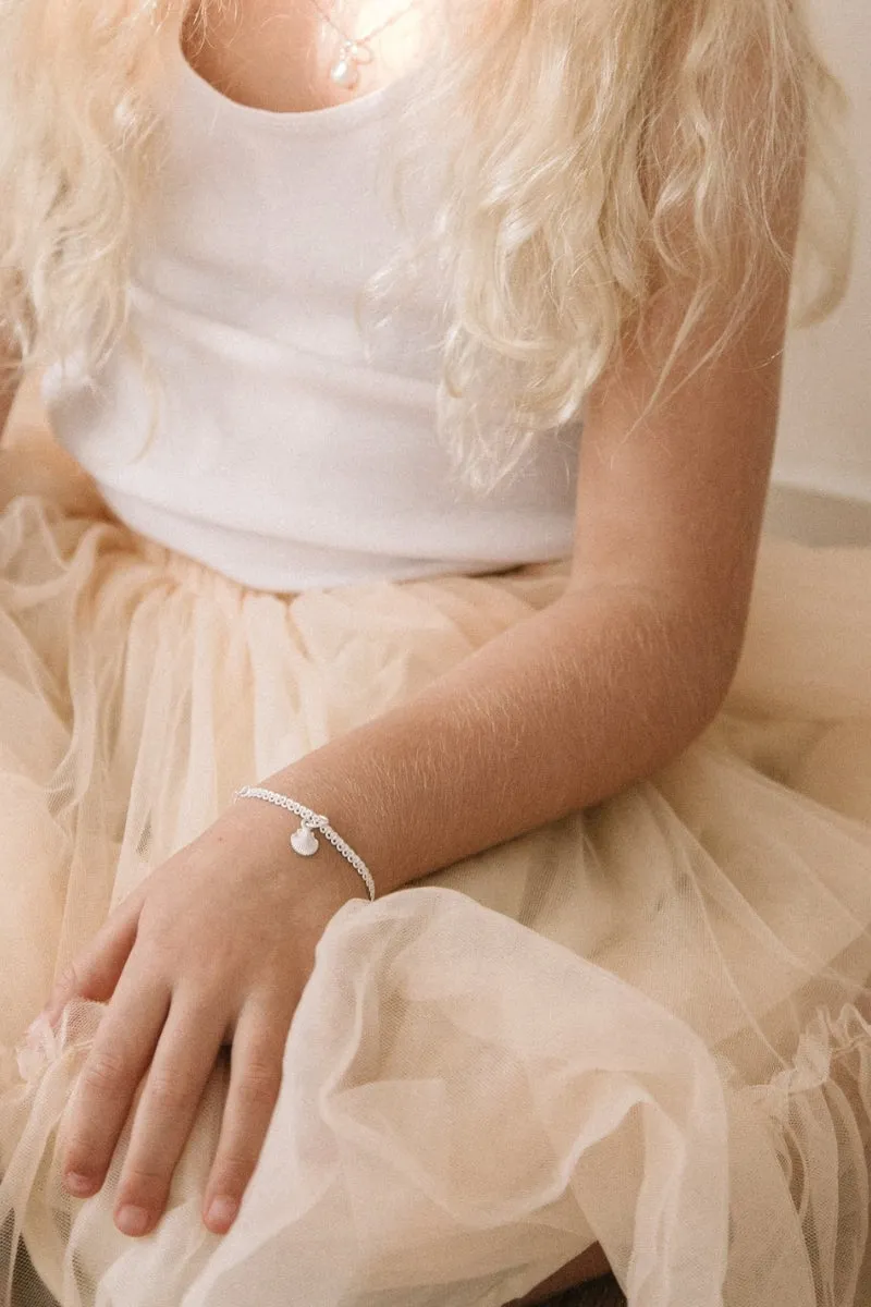 Little Mermaid Lace Chain Bracelet -  Silver