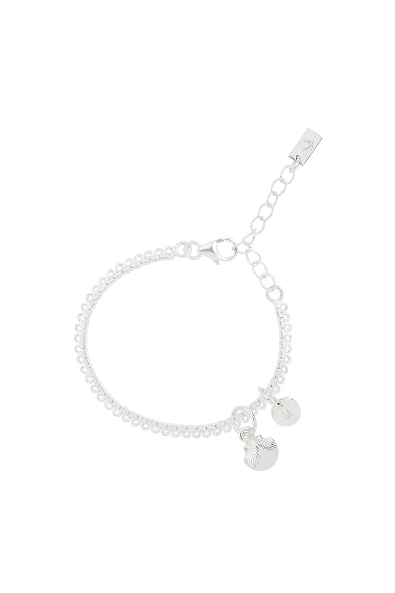 Little Mermaid Lace Chain Bracelet -  Silver
