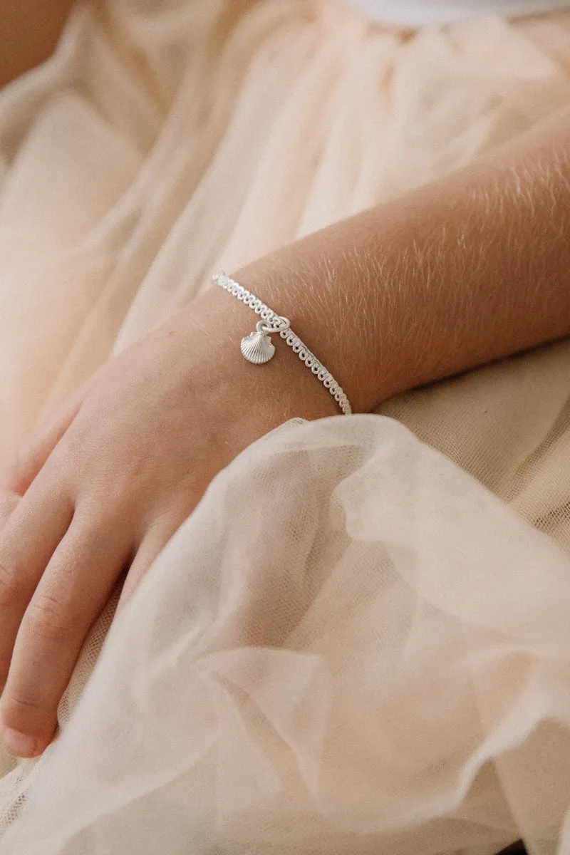 Little Mermaid Lace Chain Bracelet -  Silver