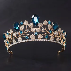 Magnificent Rhinestone Bridal Crown Tiaras Fashion Golden Diadem  Wedding Hair Accessories