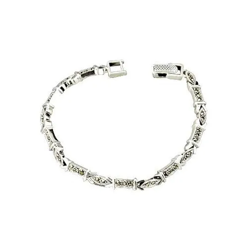 Marcasite & Silver Link Bracelet