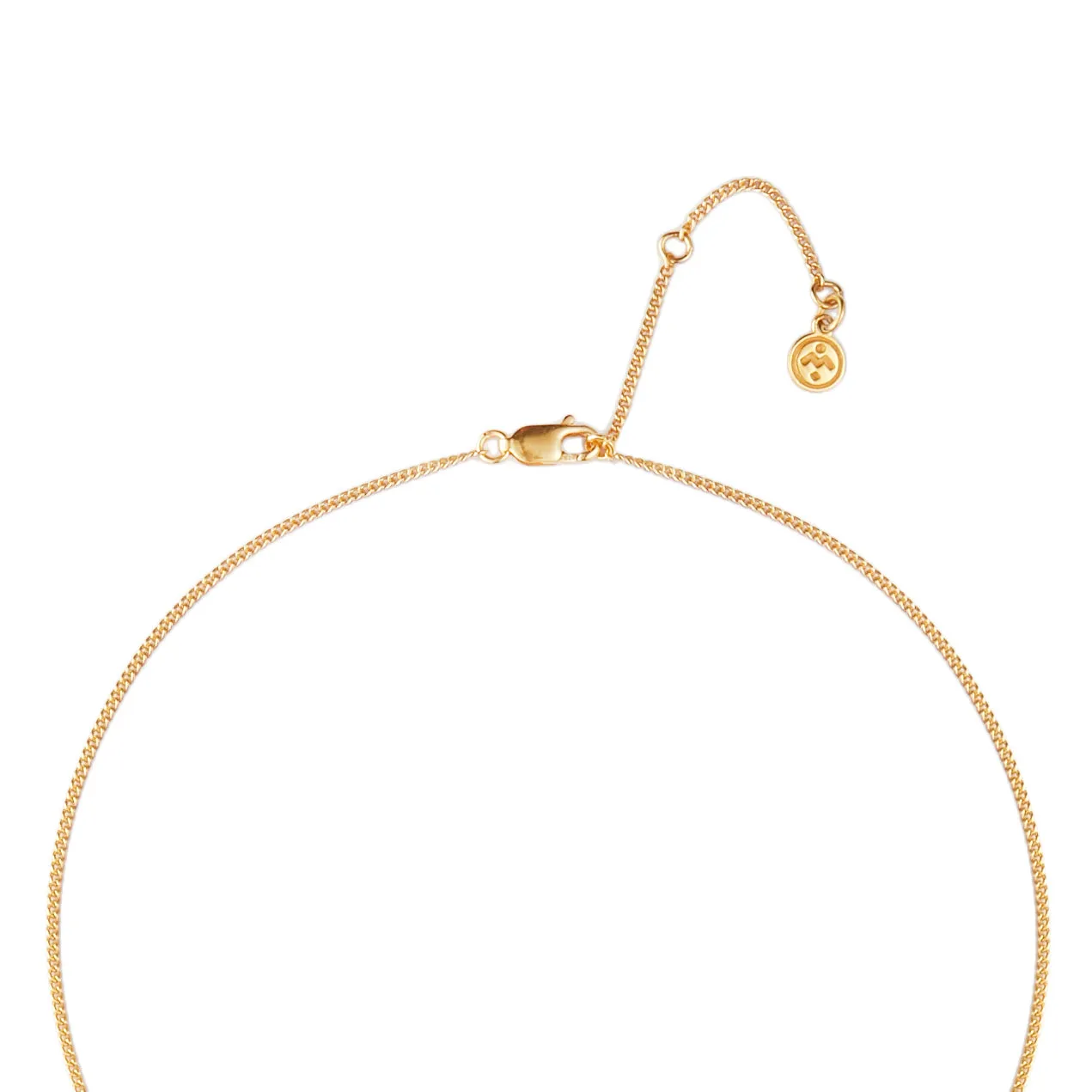 March Birthstone Necklace - 18 karat gold vermeil on sterling silver, Aquamarine