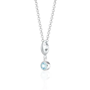 March Birthstone Necklace (Aquamarine)