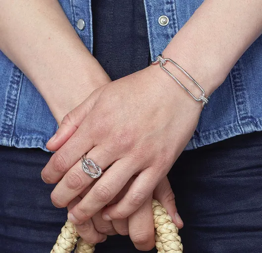 Marina Rope Bar Link Toggle Bracelet