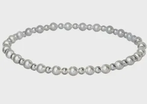 May Sterling Silver Bead Bracelet