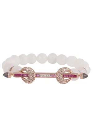 Moonstone Pink Sapphire Bracelet