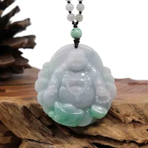 Natural Burmese Jadeite Jade Happy Buddha