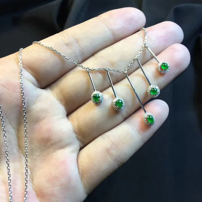 Natural Jade Necklace Jadeite Necklace NNE034