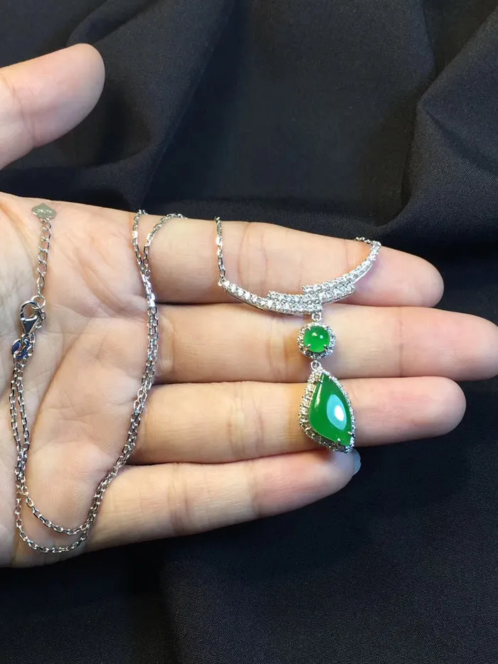 Natural Jade Necklace Jadeite Necklace NNE048