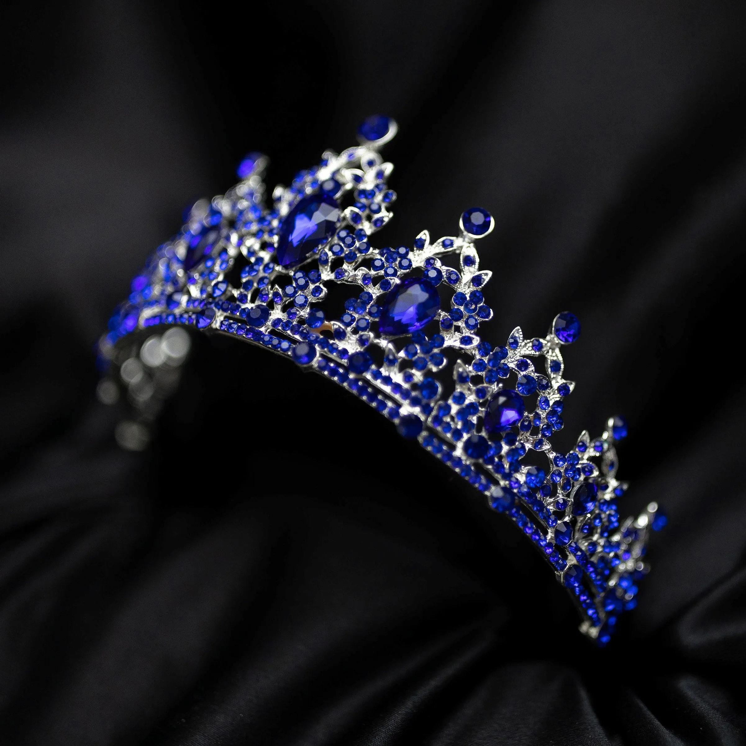 Ophelia's Tiara in Blue & Silver