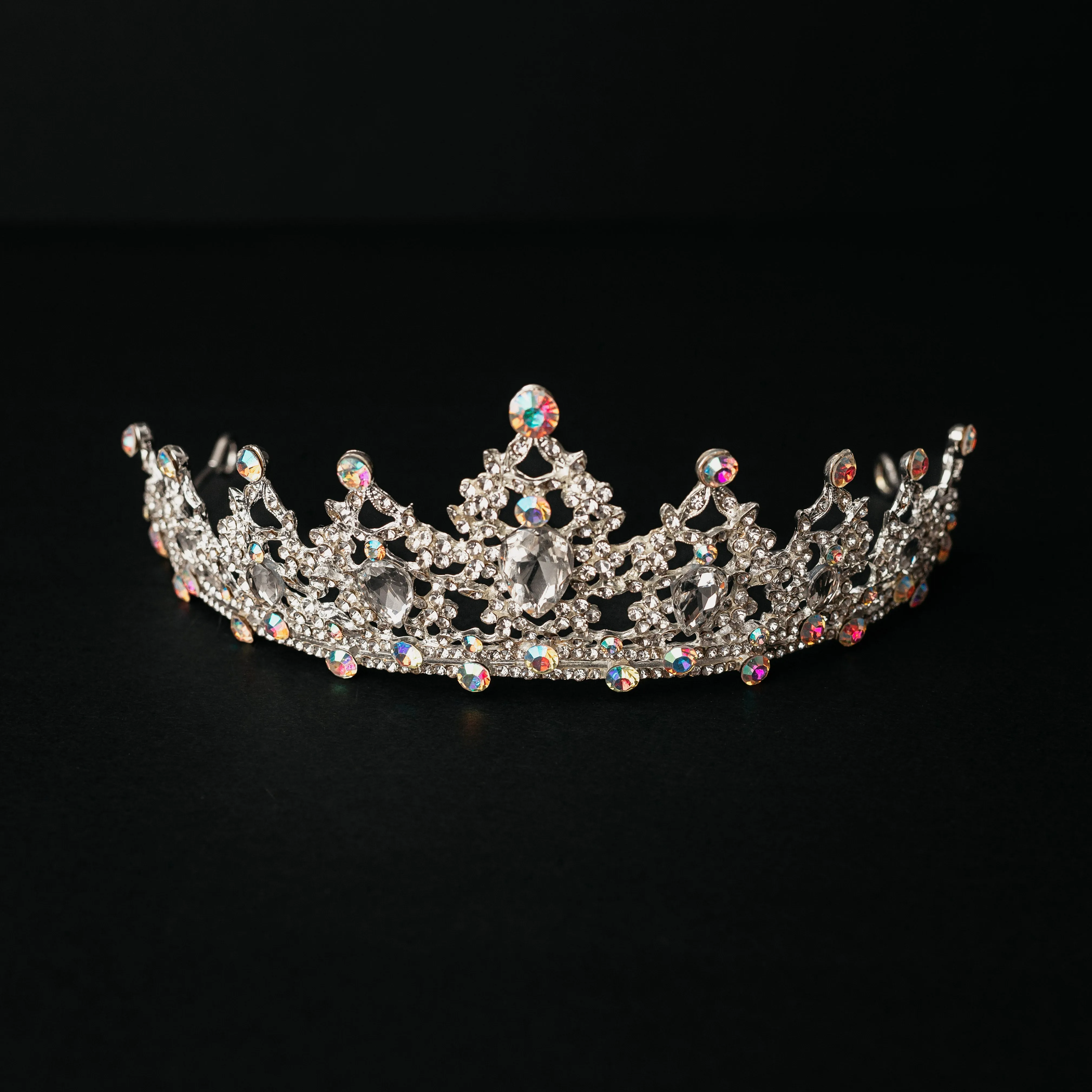 Ophelia's Tiara in Iridescent Silver