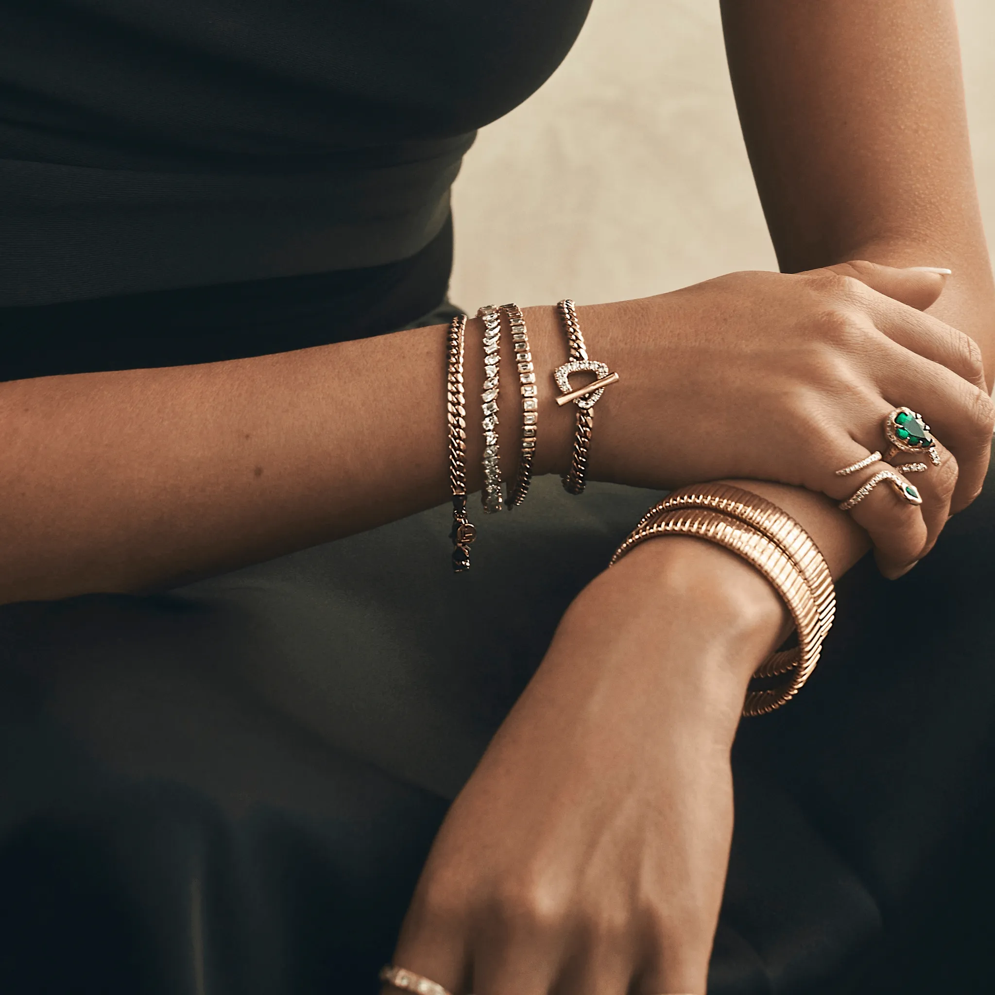 Pavé Diamond Trillion Toggle Bracelet | Ready to Ship