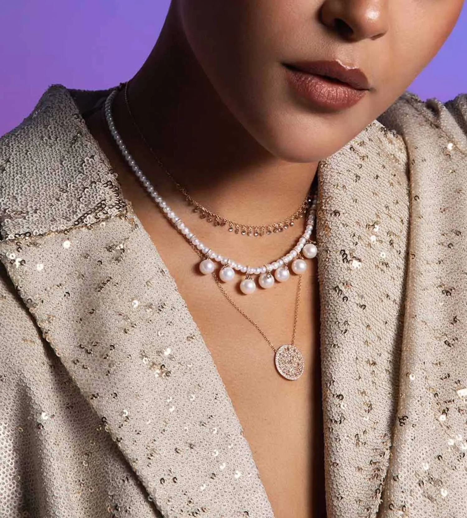 Pearl perlée necklace