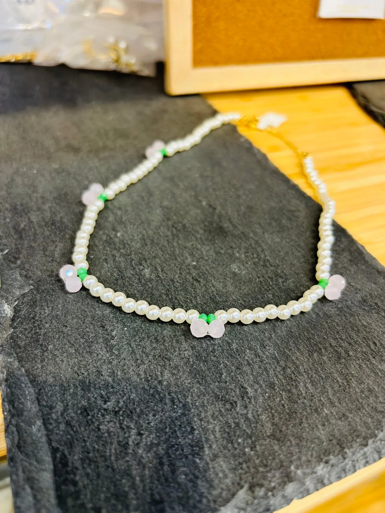 pearls and cherries necklace