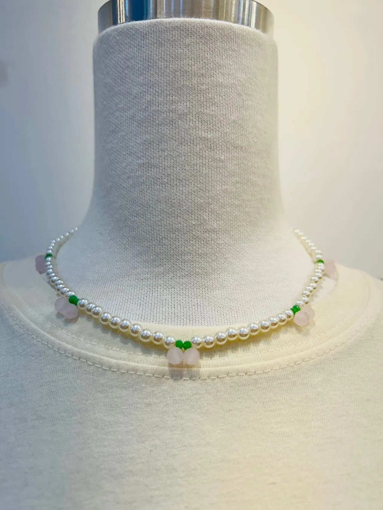 pearls and cherries necklace