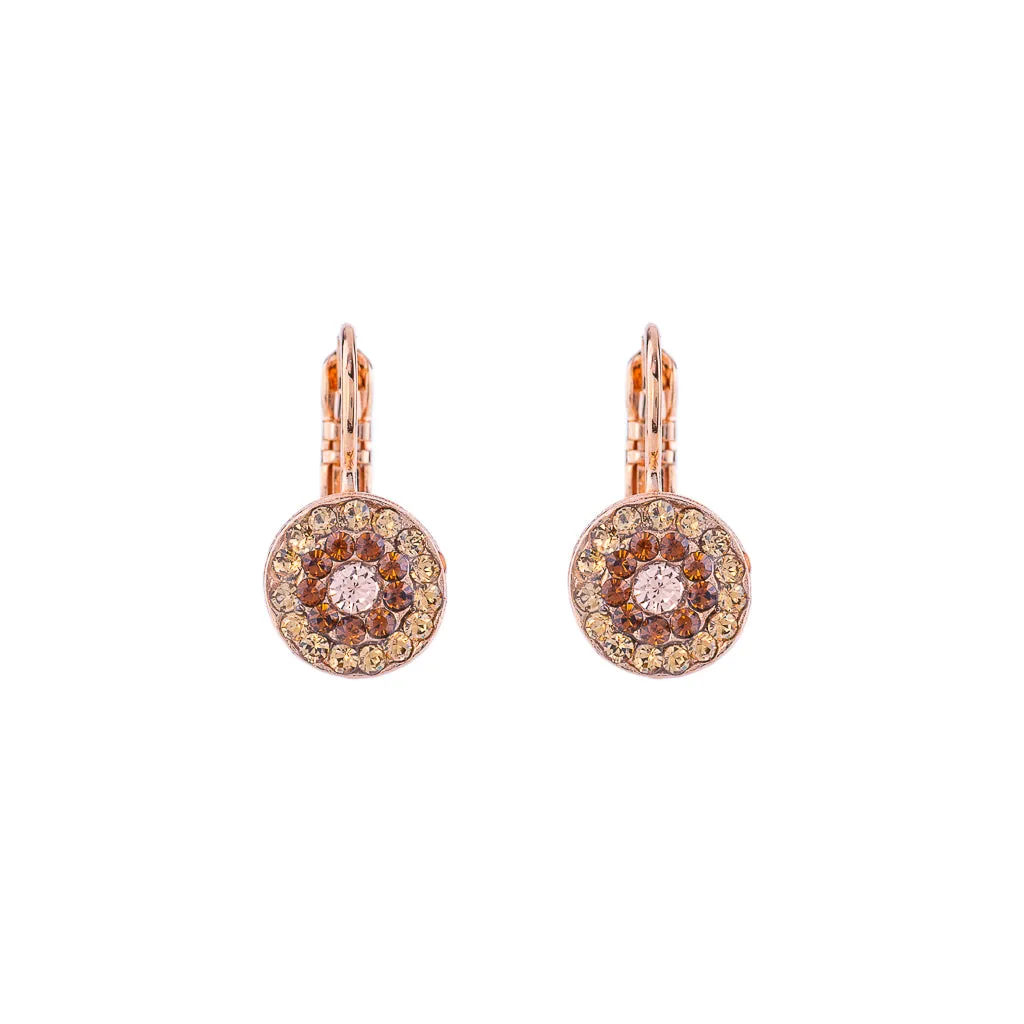 Petite Pavé Leverback Earrings in "Chai" *Preorder*