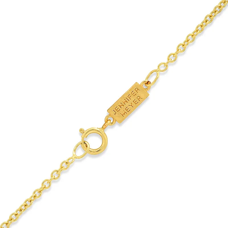 Petite Statement Aquamarine Flower Pendant Necklace with Morganite Center