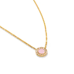 Pink Glare Enamel Necklace