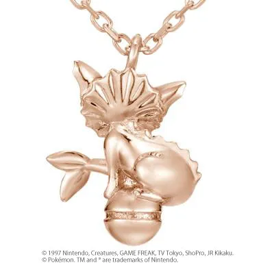 [Pokémon]Vaporeon & Pokéball necklace K18 rose gold
