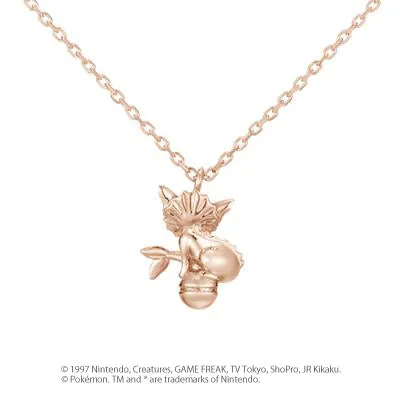 [Pokémon]Vaporeon & Pokéball necklace K18 rose gold