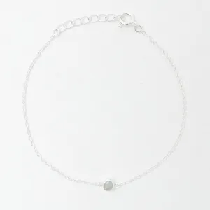 Rainbow Moonstone Solitaire Bracelet