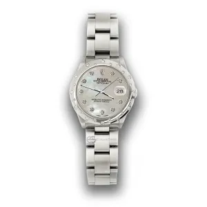 Rolex Datejust Midsize 31mm Domed 24 Diamonds Bezel/Champagne MOP Watch  TFJ-142508793