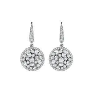 Round Stardust Cluster Earrings