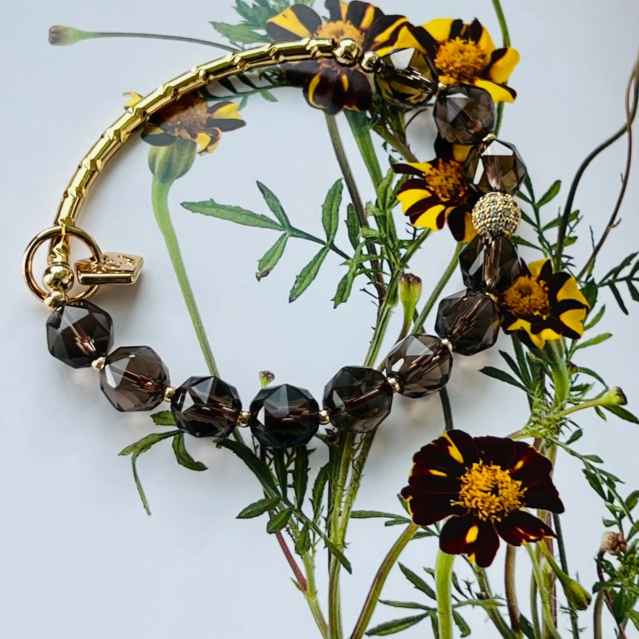 Sage Smoky Quartz Baby Diadem Bracelet