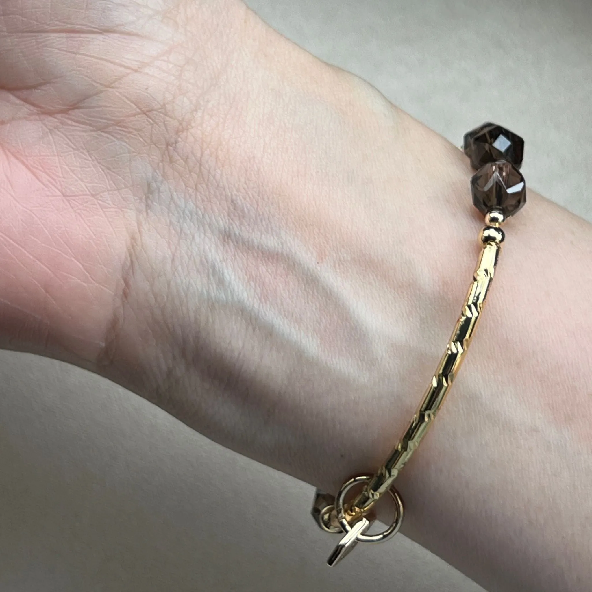 Sage Smoky Quartz Baby Diadem Bracelet