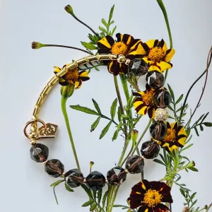 Sage Smoky Quartz Baby Diadem Bracelet