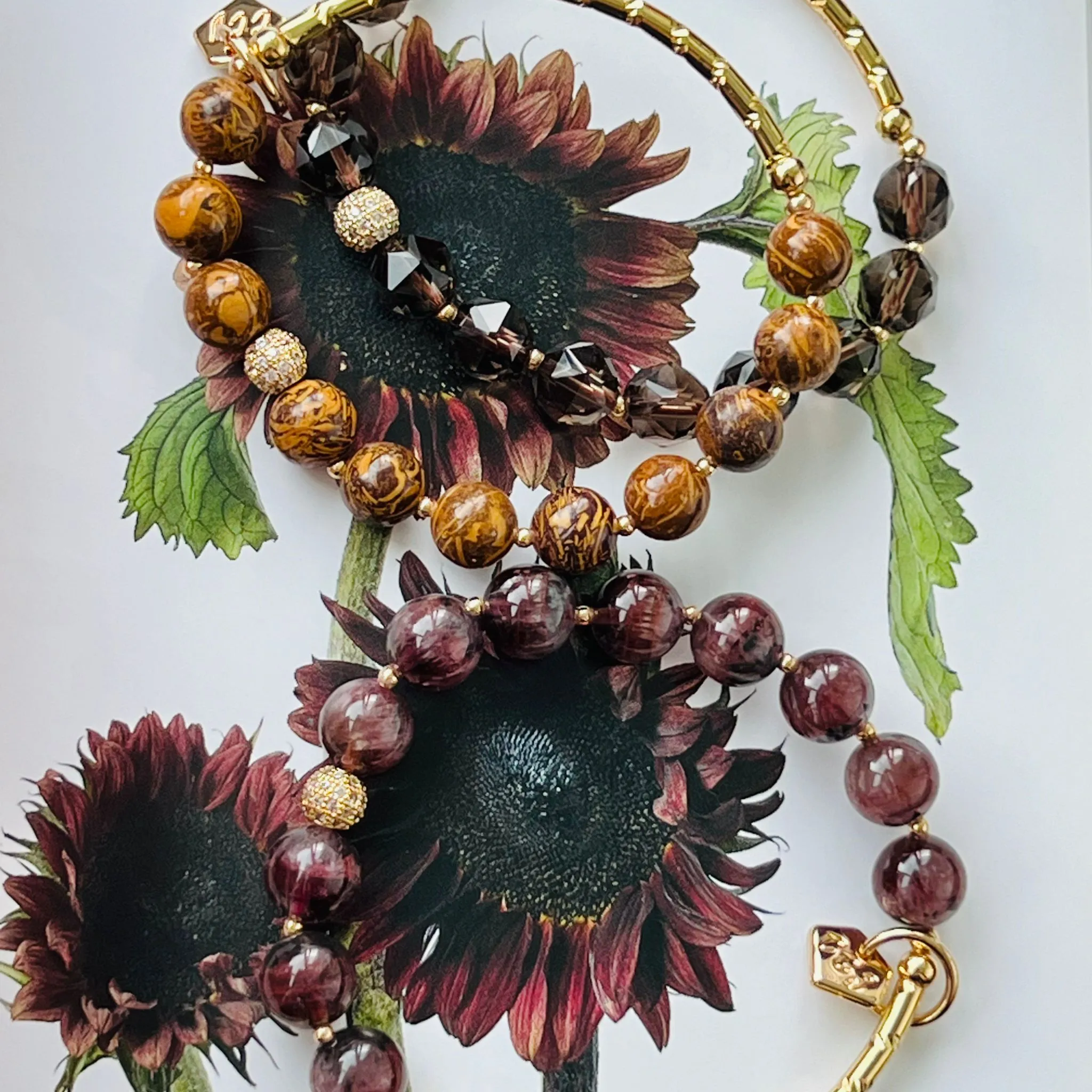 Sage Smoky Quartz Baby Diadem Bracelet