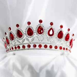Saya's Tiara in Full Red & Silver