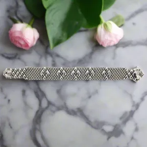 SG LIQUID METAL B3-AS ANTIQUE SILVER BRACELET BY SERGIO GUTIERREZ 3/4" x 7.5"