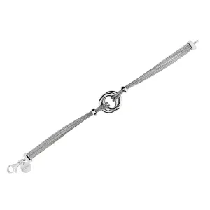 Silver Double Circle Bracelet