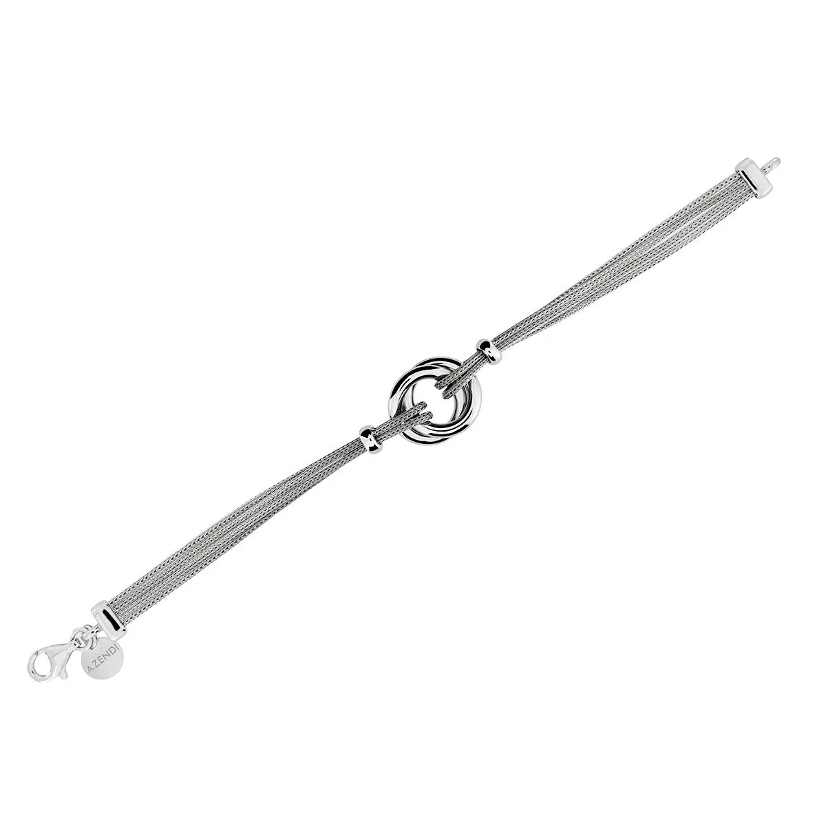 Silver Double Circle Bracelet