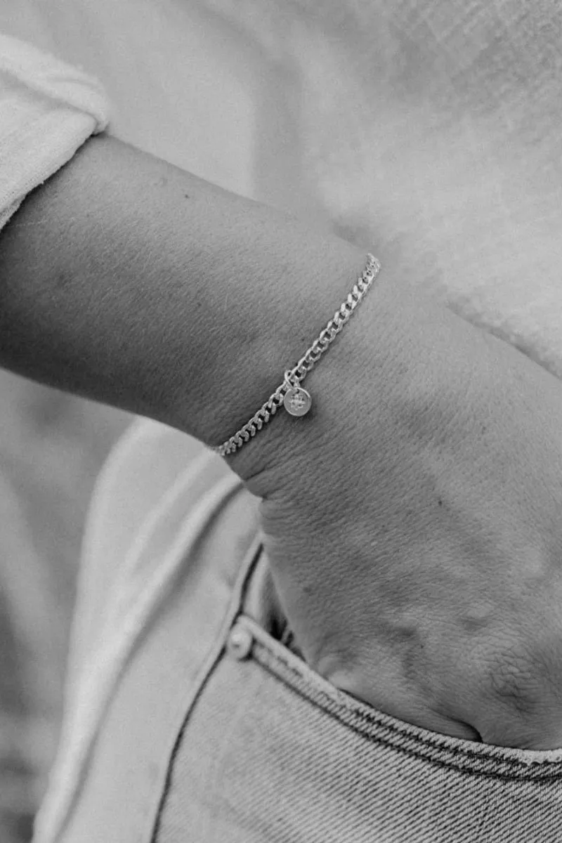 Single Pearl Bracelet - Silver