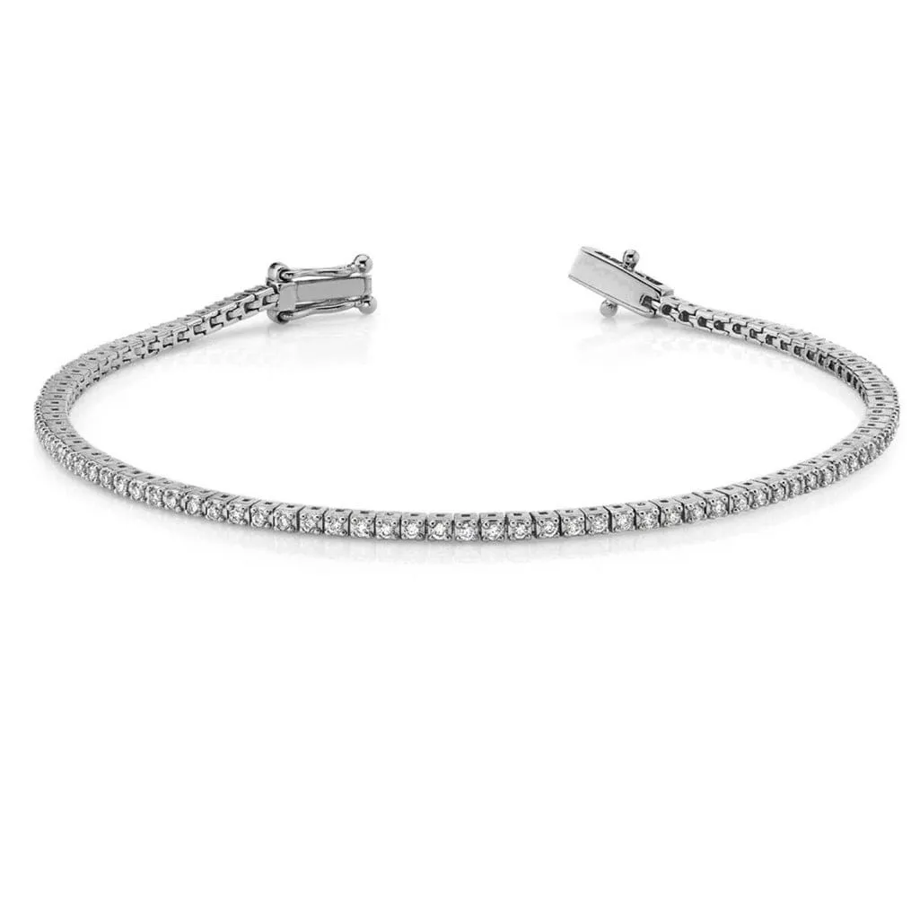 Small 14K Gold and Diamond Tennis Bracelet