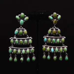 Sonoran Gold Turquoise 4 Row Chandelier with Post